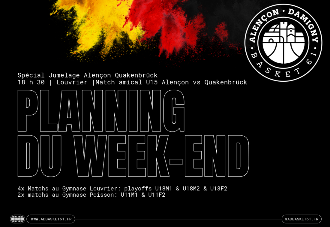 📅 Matchs du week-end — samedi 28 & dimanche 29 mars 2026